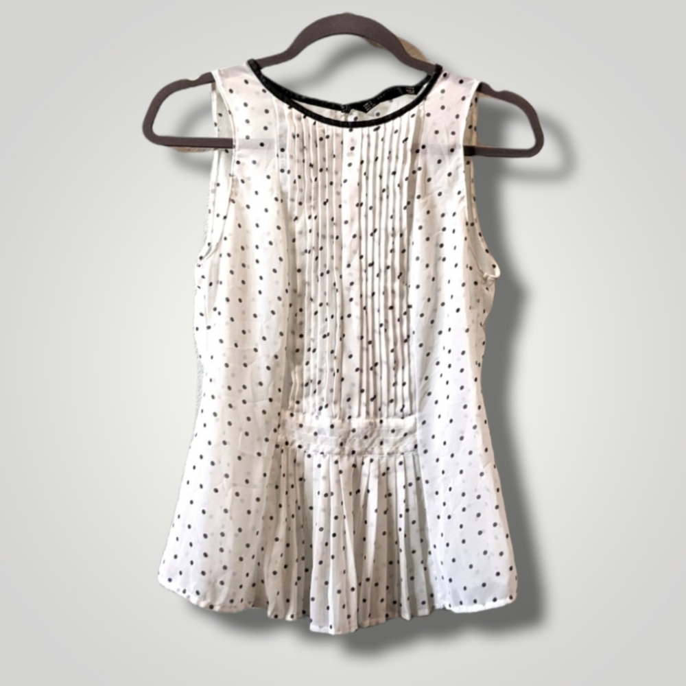 Zara Polkadot Sheer Blouse Size S